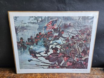 M116 - Charles McBarron Print The Battle Of Lookout Mountain - 20.5'x16.5' - LOCAL PICKUP ONLY