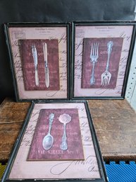 M137 - Hobby Lobby Dining Room Print Set Of 3 Prints - 19.25'x25' - LOCAL PICKUP ONLY