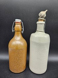 M188 - Ceramic Beer Bottles 3'x11' & 3'x9'