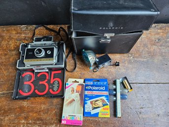M211 - Polaroid Camera Lot With Accessories - As Found