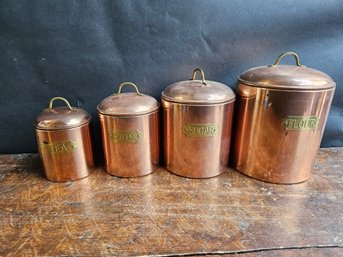 M225 - Decor Copper Canister Set - 4' To 7' Diameters