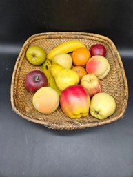 M250 - Ceramic Fruit In Basket - 13' Square - LOCAL PICKUP ONLY
