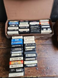 M260 - 8 Track Tape Lot With One Large Case And One Small - AS Found - LOCAL PICKUP ONLY