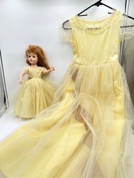 T169 1950's Doll And Matching Child's Dress