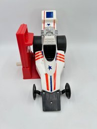 T201 1974 Evel Knievel Formula 1 Dragster Car With Launcher - Works!!!!