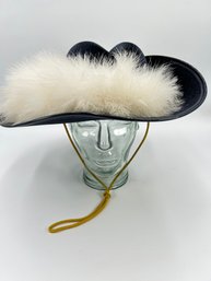 V8 Blue Velour Cowboy Hat With Faux Fur