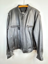 V35 Black Leather Harley Davidson Leather Jacket XXXl