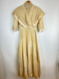 V37 Early 1900's Tea Dress Satin Lining Under Dress