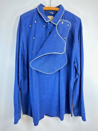 V70 WAH Maker Long Bib Shirt True West Outfitter XXL Blue