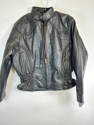 V78 Women's XL Unik Black Leather Jacket New With Tags