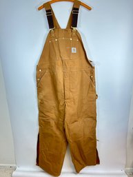 V91 Carhartt Canvas Quilted Insulated Overalls