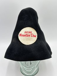 V111 1960's Mountain Dew Black Hillbilly Hat