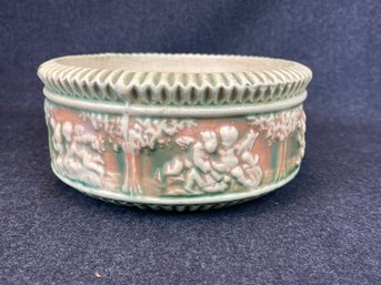 Roseville Donatello 1916-1930 Antique Art Pottery Ceramic Bowl 7'