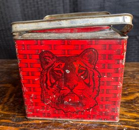 Tiger Bright Sweet Tin Plug Lunch Box 7x8'
