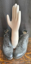 Vintage 16' Porcelain Model Hand And Two Victorian Boots
