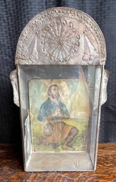 Vintage Tin Religious Alter  9x16'