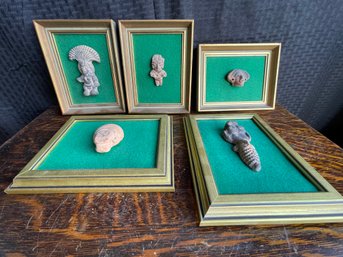 Five Mounted Vintage Stone Figures 6x8'