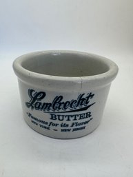 F89 Vintage Stoneware Butter Crock 3x5' (crack)