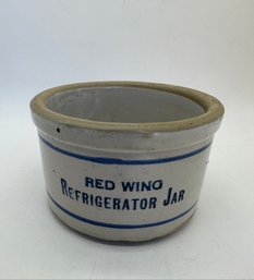 F90 Vintage Redwing Stoneware Crock Refrigerator Jar 3x5'