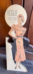 1950's Cardboard Vogue Cut Out 33'