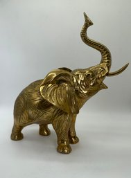 F102 Large Brass Elephant 7x12x14'