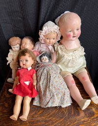 Six Large Dolls In Various Conditions