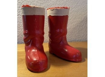 Vintage 7' Paper Mache Santa Boots