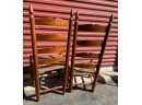 Two 1920's Ladder Back Chairs See Photos