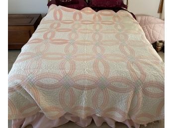 88'x68' Double Wedding Ring Quilt Nice