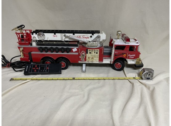 Campbell Soup Plastic Fire Truck