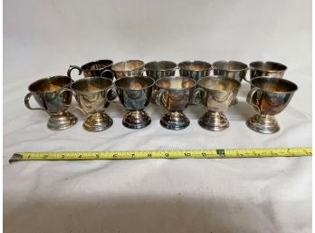 12 Silver Plate Cups