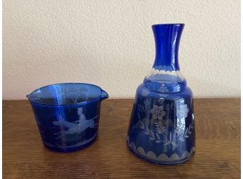 Vintage Cobalt Blue Glassware