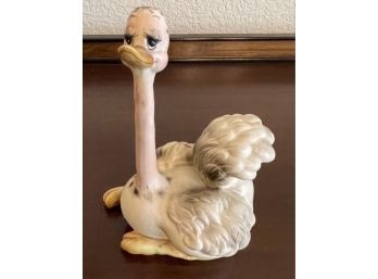 Porcelain Ostrich Figurine Long Neck