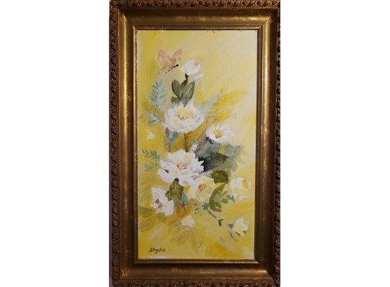 Still Life- Flowers- Oil On Canvas- Signed And Framed