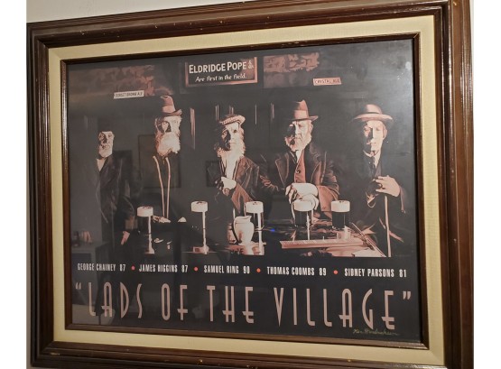 'Lads Of The Village' By Noted Kennebunkport,  Maine, Artist Ken Hendrickson- Signed Litho