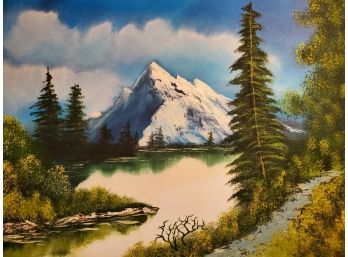 Stunning Landscape- Extremely Well Done- Oil On Canvas- Signed