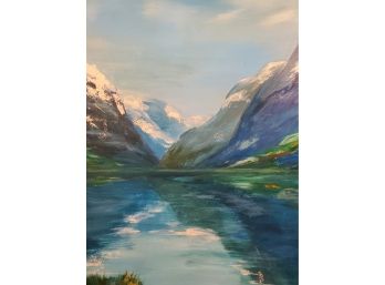 'Songefjord, Norway' Acrylic On Masonite- By Madeline Chisolm- Signed
