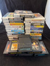 Lot Of 23 Nintendo DS Game Boxes No Games & 7 Atari Games