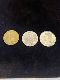 Lot Of 3. Three Inch Medallions