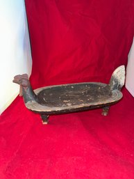Antique Hand Carved Rooster Tray