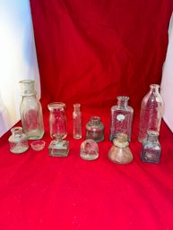 Antique Bottle And Ink Well Lot