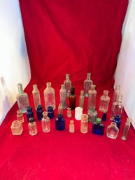 Large Apothecary Glass Bottle Lot
