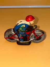 Antique Cast-iron Motorcycle Man Toy/figurine/collectible