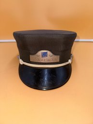 This Is A Size 7 1/8 Vintage Uniform Hat In Excellent Condition From The Long Island Railroad With A Badge