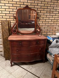 Antique Chest Of Drawers With Mirror