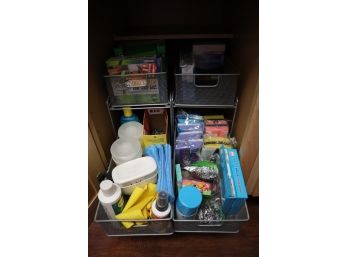CLEANING PRODUCTS WITH STORAGE BASKETS