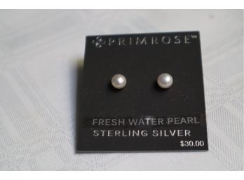 PRIMROSE FESH WATER PEARL EARRINGS - STERLING SILVER