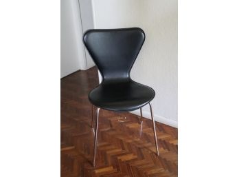 Black Side Chair With Chrome Legs 33' H