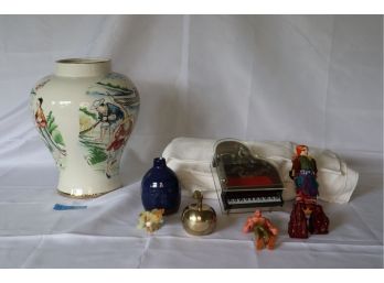 Vase Marked 'Made In Italy' 11' H X 9' W & Decorative Items