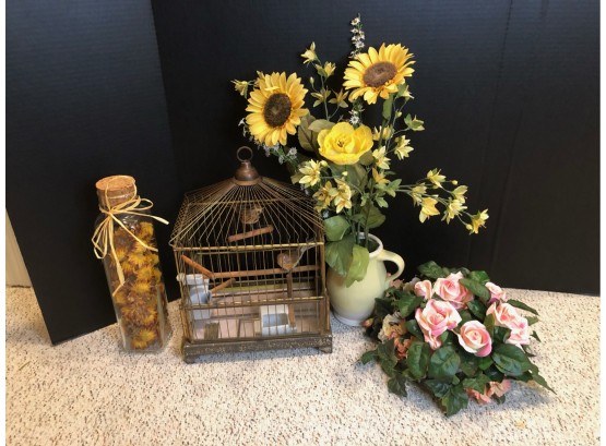 Bird Cage, Small Floral Wreaths, Floral Vase